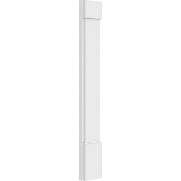 Ekena Millwork Plain PVC Pilaster w/Standard Capital & Base, 7"W x 48"H x 2"P - PILP07X048SM01-2
