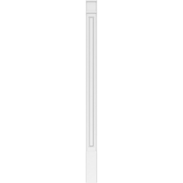 Ekena Millwork Raised Panel PVC Pilaster w/Decorative Capital & Base, 6"W x 96"H x 2"P - PILP06X096RP02-2