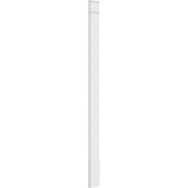 Ekena Millwork Plain PVC Pilaster w/Decorative Capital & Base, 9"W x 120"H x 2"P - PILP09X120SM02-2