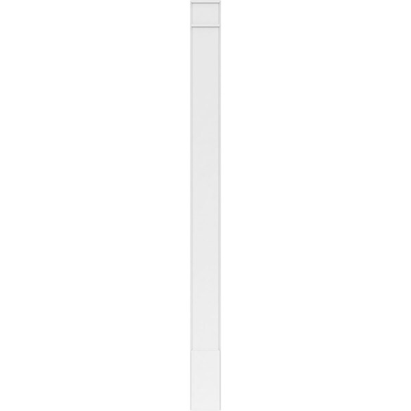 Ekena Millwork Plain PVC Pilaster w/Decorative Capital & Base, 9"W x 120"H x 2"P - PILP09X120SM02-2