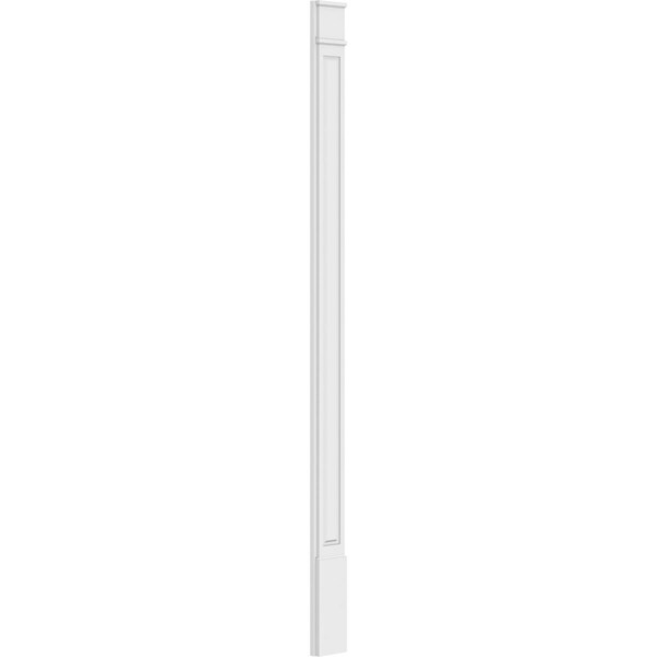 Ekena Millwork Raised Panel PVC Pilaster w/Decorative Capital & Base, 8"W x 120"H x 2"P - PILP08X120RP02-2