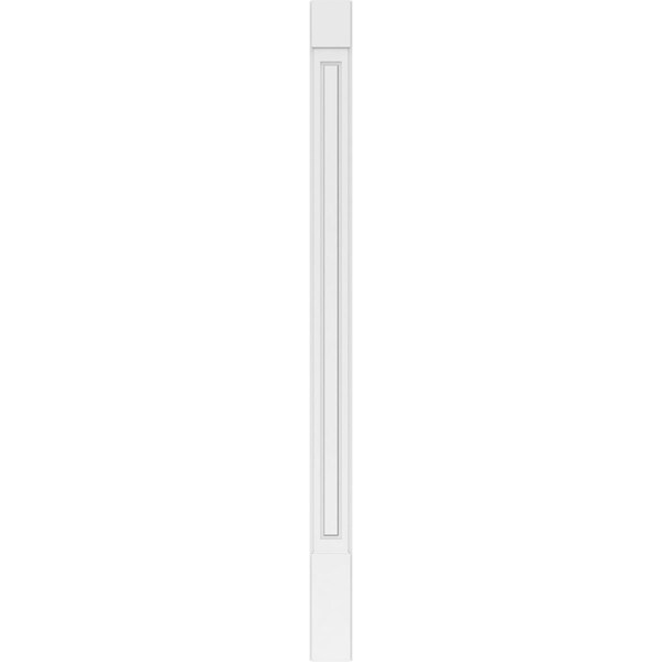 Ekena Millwork Raised Panel PVC Pilaster w/Standard Capital & Base, 7"W x 108"H x 2"P - PILP07X108RP01-2