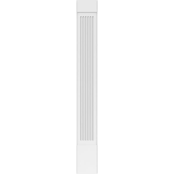 Ekena Millwork Fluted PVC Pilaster w/Standard Capital & Base, 10W x 82H x 2P, PR - PILP10X082FL01-2