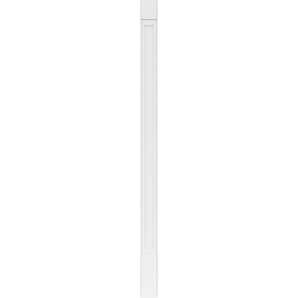 Ekena Millwork Flat Panel PVC Pilaster w/Standard Capital & Base, 7"W x 120"H x 2"P - PILP07X120FP01-2
