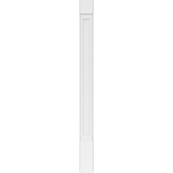 Ekena Millwork Flat Panel PVC Pilaster w/Standard Capital & Base, 6"W x 72"H x 2"P - PILP06X072FP01-2