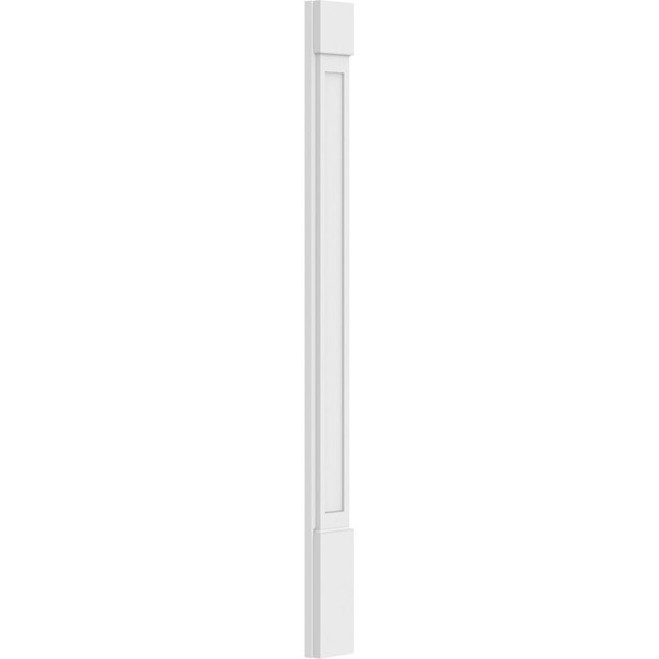 Ekena Millwork Flat Panel PVC Pilaster w/Standard Capital & Base, 6"W x 72"H x 2"P - PILP06X072FP01-2