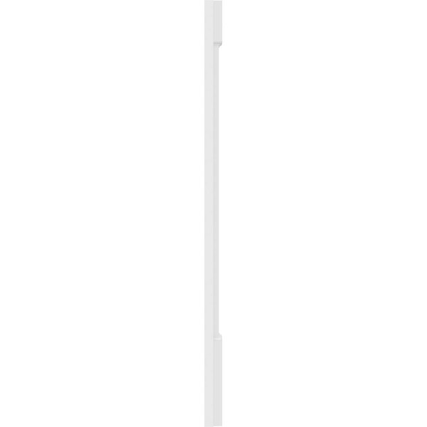 Ekena Millwork Two Equal Raised Panel PVC Pilaster w/Standard Capital & Base, 6"W x 48"H x 2"P - PILP06X048DRP01-2
