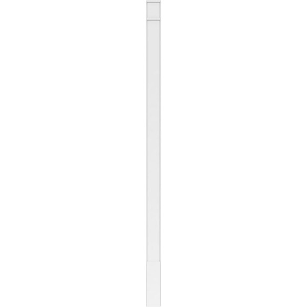 Ekena Millwork Plain PVC Pilaster w/Decorative Capital & Base, 6"W x 120"H x 2"P - PILP06X120SM02-2