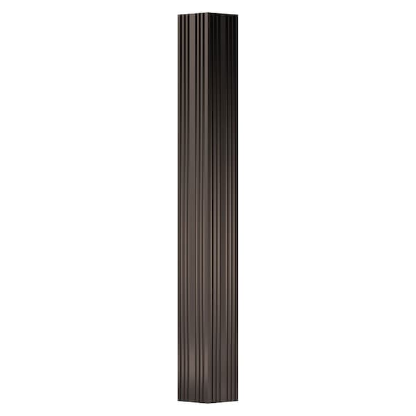 Ekena Millwork 3" x 8' Endura-Aluminum Column, Square Shaft (Load-Bearing 8,000 lbs), Non-Tapered, FLuted - EA0308ENFSF