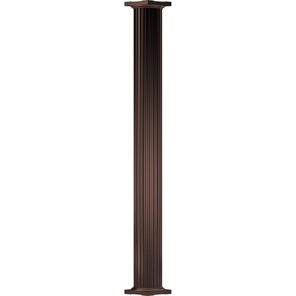 Ekena Millwork 6" x 10' Endura-Aluminum Column, Round Shaft (Load-Bearing 20,000 lbs), Non-Tapered, FLuted - EA0610ANFSETUTU