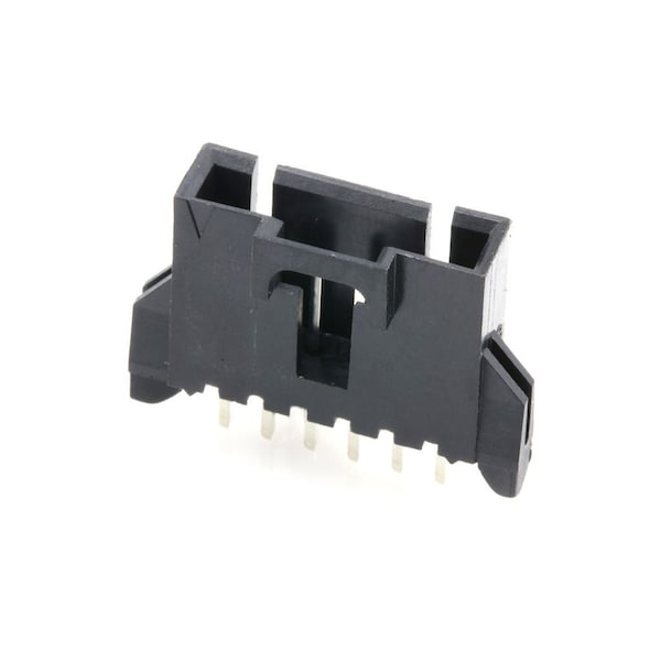 Conector de placa Molex, 6 contactos, 1 fila, macho, recto, paso de 0.1 pulgadas, terminal de soldadura, bloqueo - 705450005