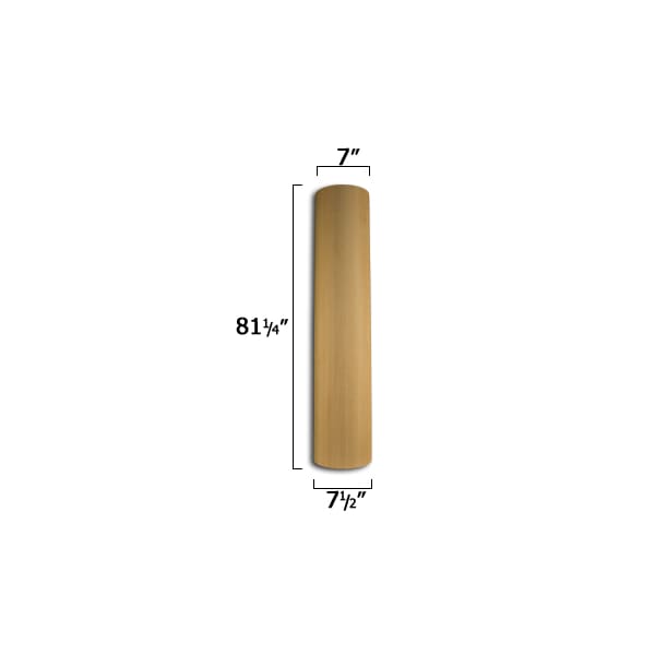 Osborne Wood Products 81 1/4 x 7 1/2 Smooth Column in Red Oak - 16049O