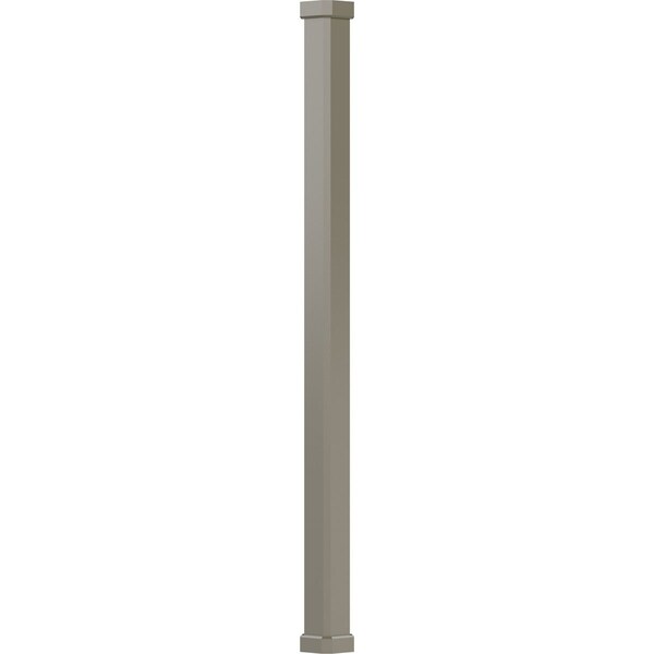 Ekena Millwork 6" x 10' Endura-Aluminum Craftsman Style Column, Square Shaft For Post Wrap Installation Non-Tapered - EA0610INPSFCRCR
