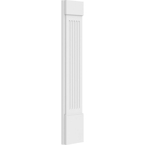 Ekena Millwork Fluted PVC Pilaster w/Standard Capital & Base, 9"W x 48"H x 2"P - PILP09X048FL01-2