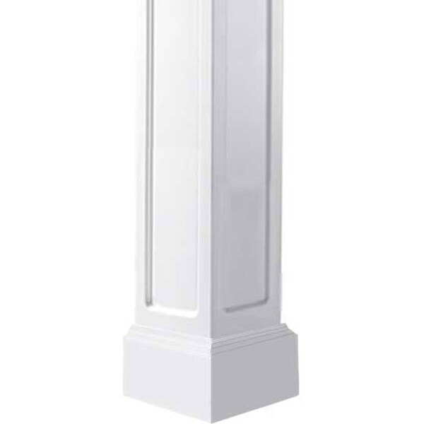Ekena Millwork Craftsman Classic Square Non-Tapered Recessed Panel Column w/ Mission Capital & Mission Base - EC1208ENMMIMI