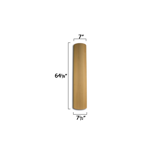 Osborne Wood Products 64 1/8 x 7 1/2 Smooth Column in Black Walnut - 16043W