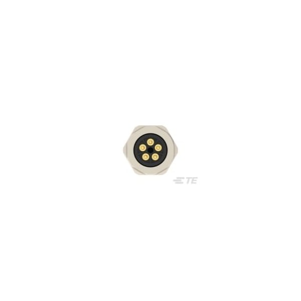 Te Connectivity M12 Macho de Montaje Trasero L 4P+Pe Soldadura Pcb - T4140L12051-000