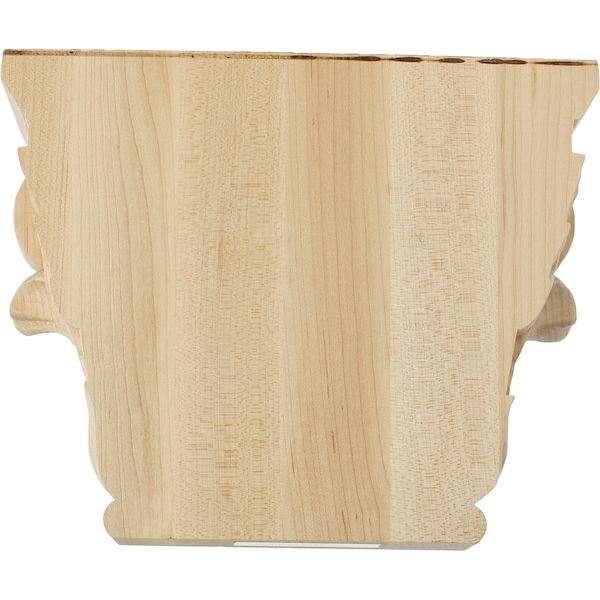 Ekena Millwork 11"W x 6 3/4"BW x 3 7/8"D x 8 7/8"H Large Chesterfield Capital, Rubberwood - CAP11X03X08CHRW