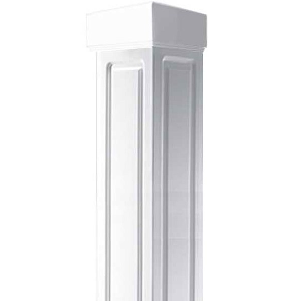 Ekena Millwork Craftsman Classic Square Non-Tapered Raised Panel Column w/ Mission Capital & Mission Base - EC1208ENRMIMI