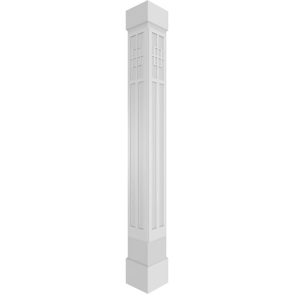 Ekena Millwork Craftsman Classic Square Non-Tapered San Antonio Mission Style Fretwork Column - CC0808ENSADCSCS