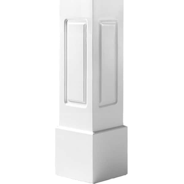 Ekena Millwork Craftsman Classic Square Non-Tapered, Double Raised Panel Column, Standard Capital & Standard Base - EC1209ENDSTST
