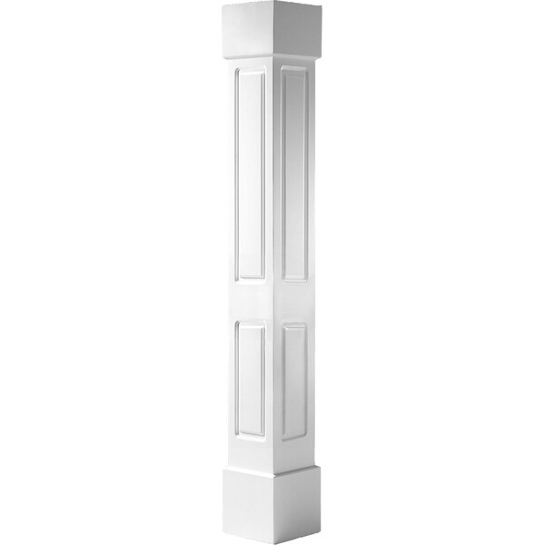 Ekena Millwork Craftsman Classic Square Non-Tapered, Double Raised Panel Column, Standard Capital & Standard Base - EC1209ENDSTST