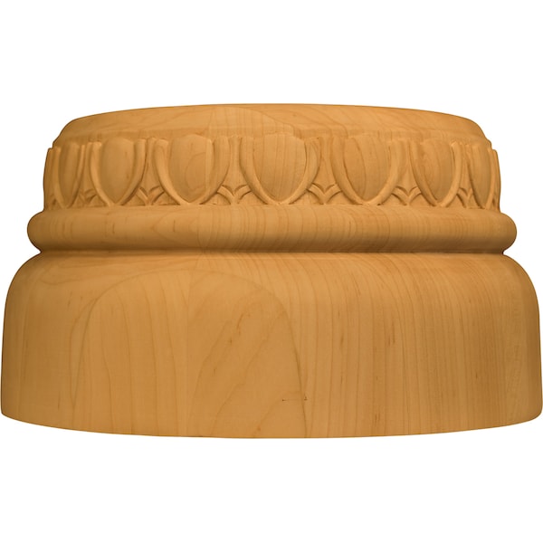 Osborne Wood Products 5 1/4 x 10 Egg & Dart Column Base in Red Oak - 1632O