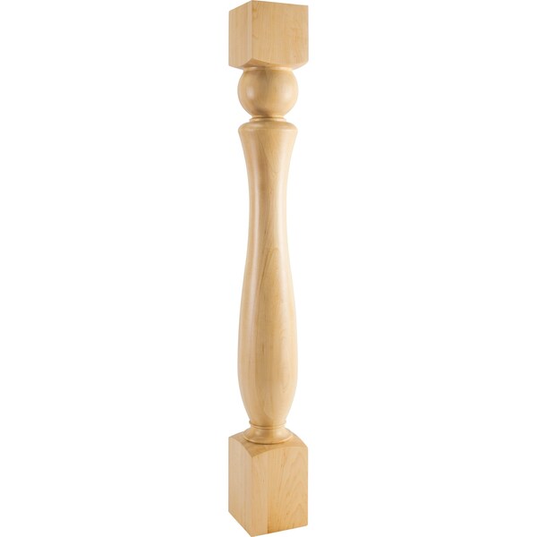 Hardware Resources 5" Wx5"Dx42"H Alder Sphere Turned Post - P81-5-42-ALD