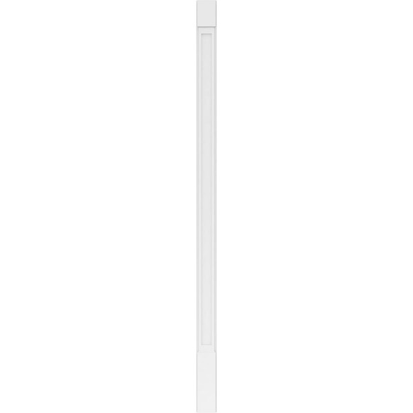 Ekena Millwork Flat Panel PVC Pilaster w/Standard Capital & Base, 6"W x 120"H x 2"P - PILP06X120FP01-2