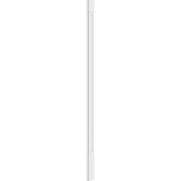 Ekena Millwork Flat Panel PVC Pilaster w/Standard Capital & Base, 6"W x 120"H x 2"P - PILP06X120FP01-2