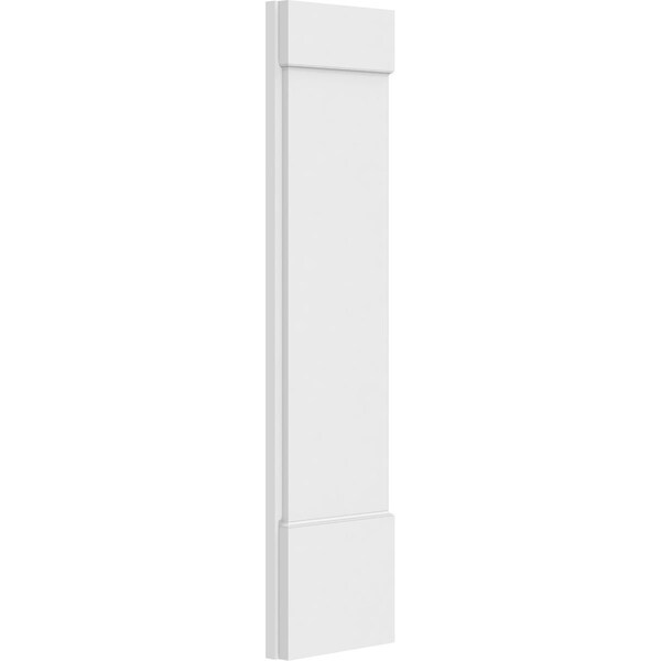 Ekena Millwork Plain PVC Pilaster w/Standard Capital & Base, 12"W x 48"H x 2"P - PILP12X048SM01-2