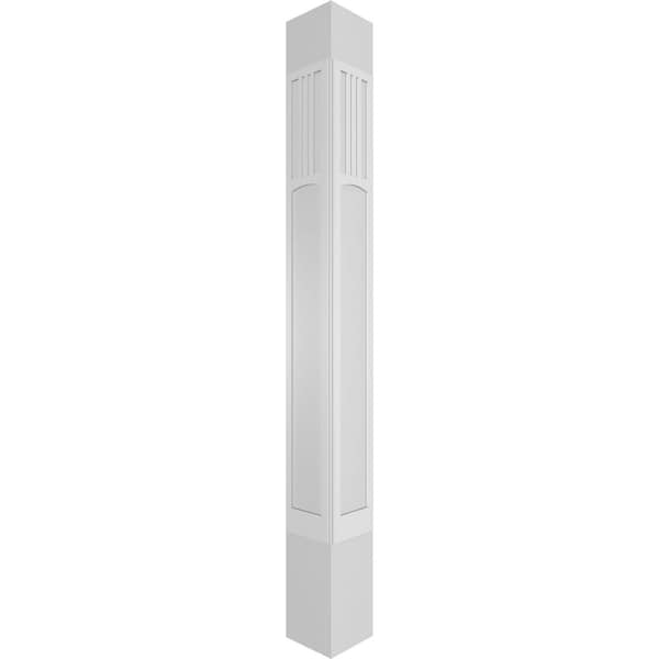 Ekena Millwork Craftsman Classic Square Non-Tapered San Miguel Mission Style Fretwork Column - CC0809ENSMDCSCS
