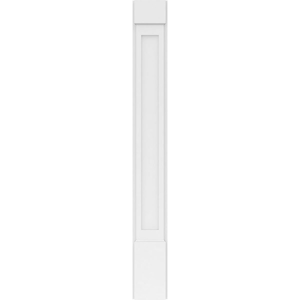 Ekena Millwork Flat Panel PVC Pilaster w/Standard Capital & Base, 7"W x 60"H x 2"P - PILP07X060FP01-2