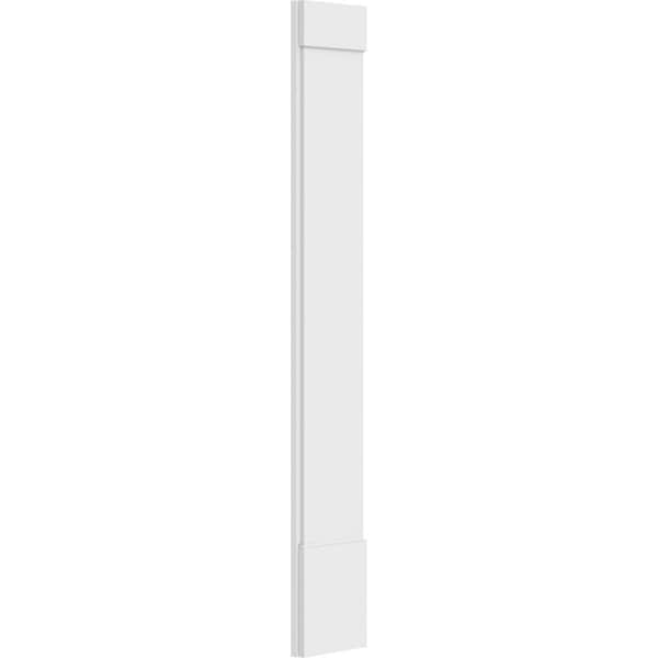 Ekena Millwork Plain PVC Pilaster w/Standard Capital & Base, 12"W x 82"H x 2"P - PILP12X082SM01-2