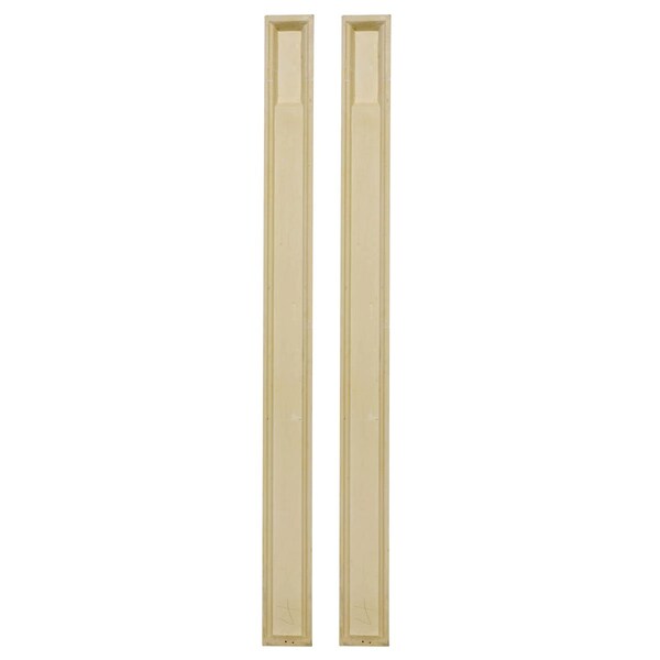 Ekena Millwork 8"W x 100"H x 2 3/4"D with 14" Attached Plinth, Fluted Pilaster (each) - PIL08X100X02