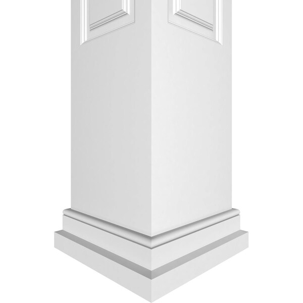 Ekena Millwork Craftsman Classic Square Non-Tapered, Raised Panel PVC Column, Prairie Capital & Prairie Base - CC0810ENRPRPR