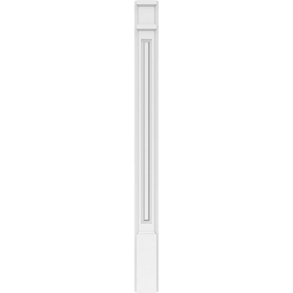 Ekena Millwork Raised Panel PVC Pilaster w/Decorative Capital & Base, 4"W x 48"H x 2"P - PILP04X048RP02-2