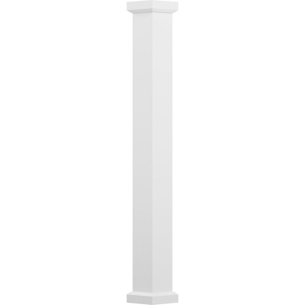 Ekena Millwork 6" x 9' Endura-Aluminum Empire Style Column, Square Shaft (For Post Wrap Installation) Non-Tapered - EA0609INPSPEMEM