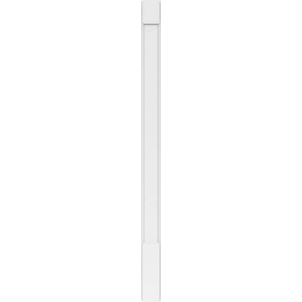 Ekena Millwork Plain PVC Pilaster w/Standard Capital & Base, 4W x 60H x 2P, PR - PILP04X060SM01-2