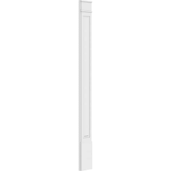Ekena Millwork Raised Panel PVC Pilaster w/Decorative Capital & Base, 10"W x 102"H x 2"P - PILP10X102RP02-2