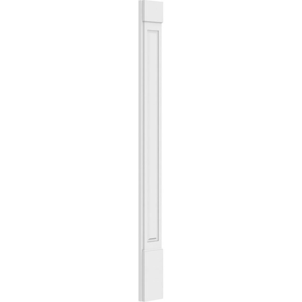 Ekena Millwork Raised Panel PVC Pilaster w/Standard Capital & Base, 8W x 82H x 2P, PR - PILP08X082RP01-2