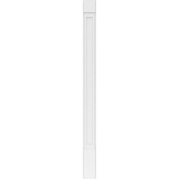 Ekena Millwork Flat Panel PVC Pilaster w/Standard Capital & Base, 6W x 82H x 2P, PR - PILP06X082FP01-2