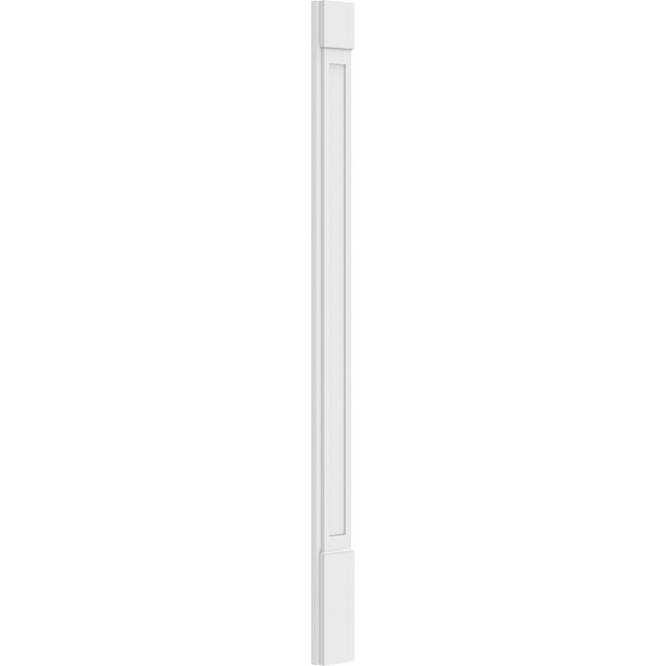 Ekena Millwork Flat Panel PVC Pilaster w/Standard Capital & Base, 6W x 82H x 2P, PR - PILP06X082FP01-2