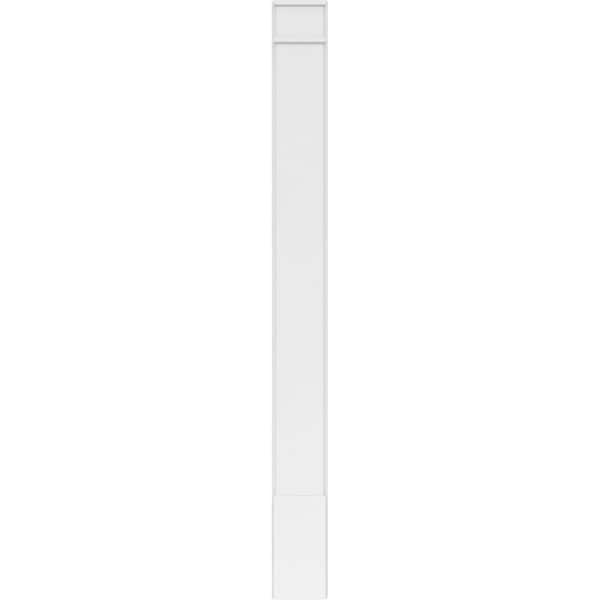 Ekena Millwork Plain PVC Pilaster w/Decorative Capital & Base, 9"W x 96"H x 2"P - PILP09X096SM02-2