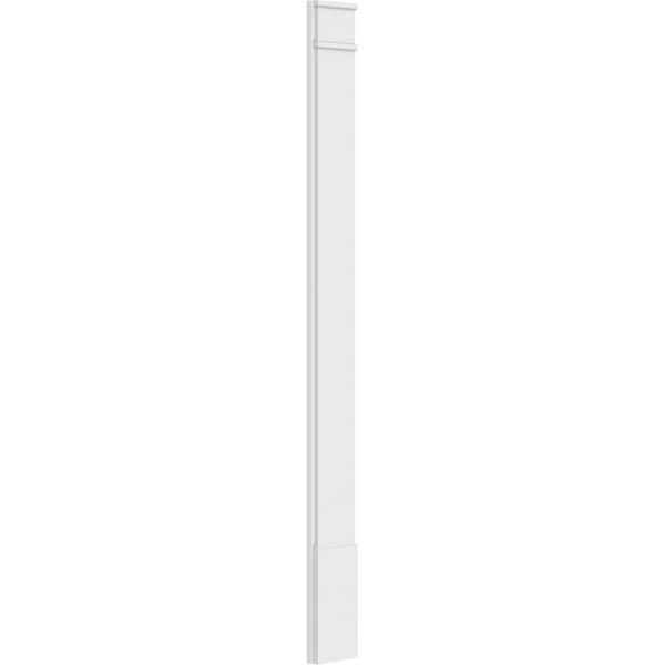 Ekena Millwork Plain PVC Pilaster w/Decorative Capital & Base, 9"W x 96"H x 2"P - PILP09X096SM02-2
