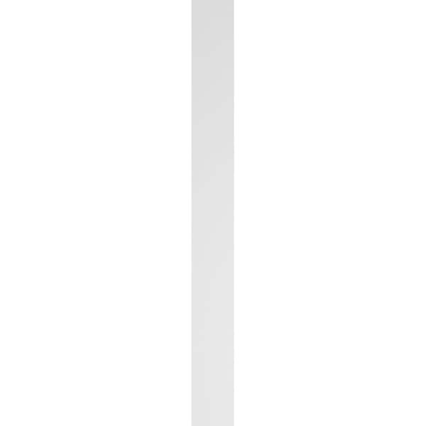 Ekena Millwork Flat Panel PVC Pilaster w/Decorative Capital & Base, 6"W x 60"H x 2"P - PILP06X060FP02-2