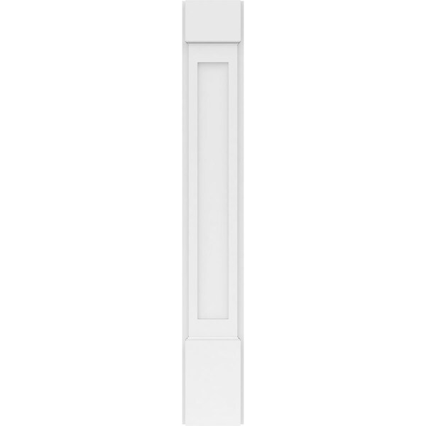 Ekena Millwork Flat Panel PVC Pilaster w/Standard Capital & Base, 7W x 48H x 2P, PR - PILP07X048FP01-2