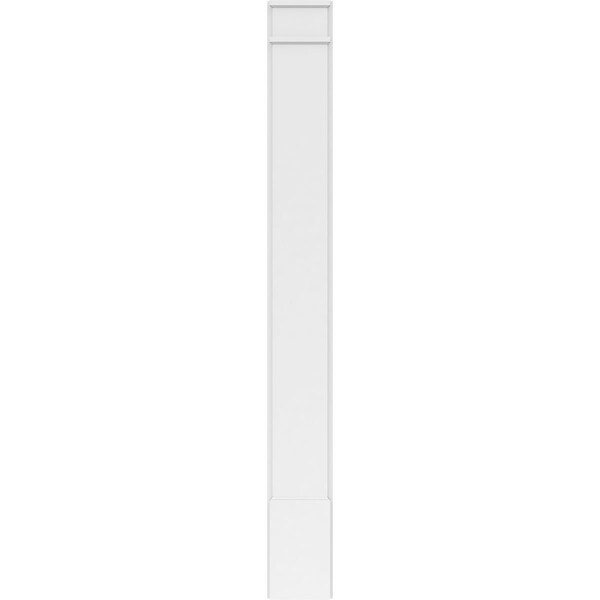 Ekena Millwork Plain PVC Pilaster w/Decorative Capital & Base, 9"W x 82"H x 2"P - PILP09X082SM02-2