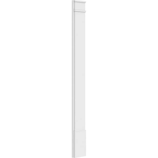 Ekena Millwork Plain PVC Pilaster w/Decorative Capital & Base, 9"W x 82"H x 2"P - PILP09X082SM02-2