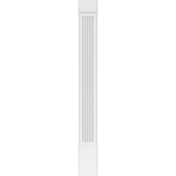 Ekena Millwork Fluted PVC Pilaster w/Standard Capital & Base, 9"W x 82"H x 2"P - PILP09X082FL01-2